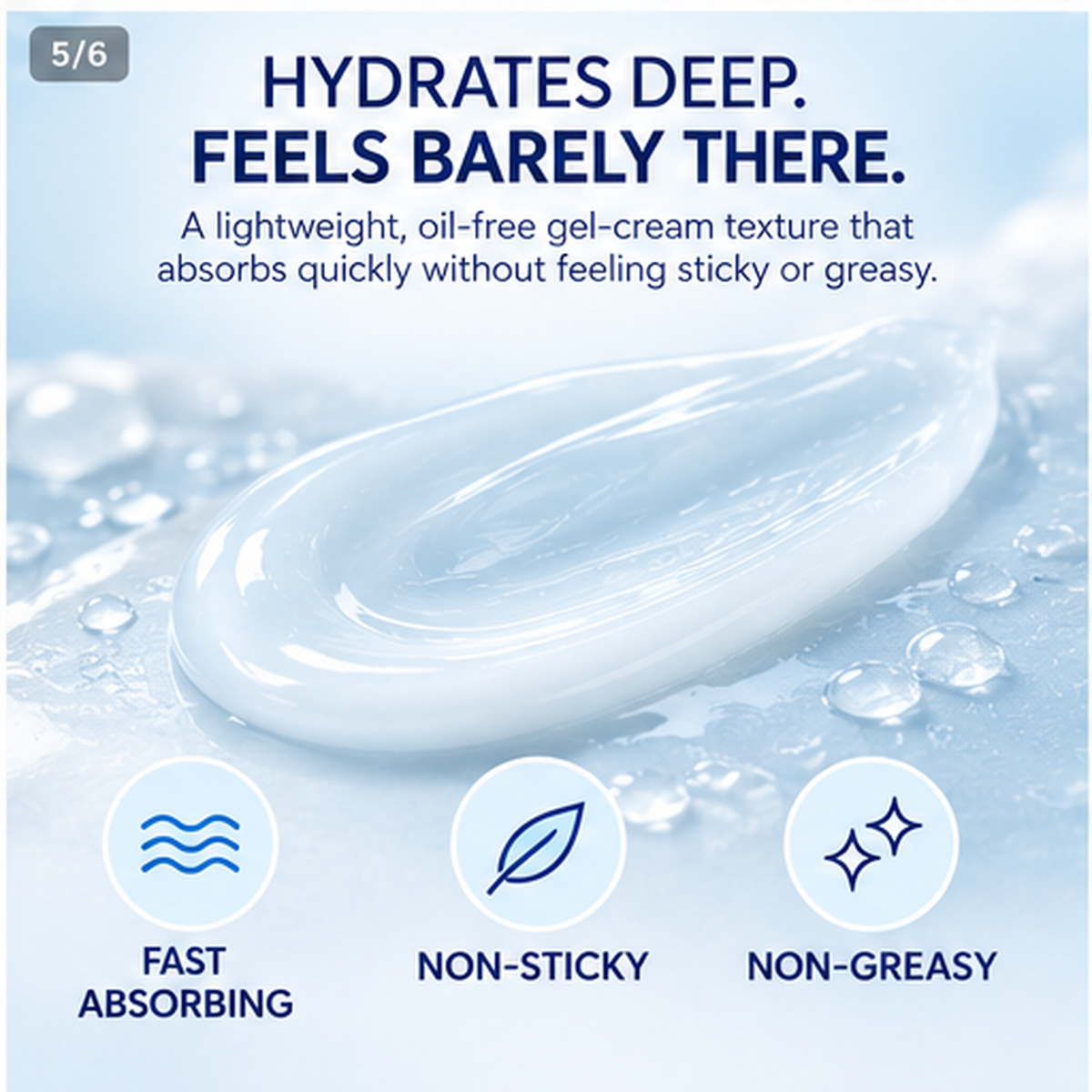 AquaVeil Lightweight Daily Moisturiser with HyaClear® 7, Niacinamide & Vitamin E | 72-Hour Hydration | 100g