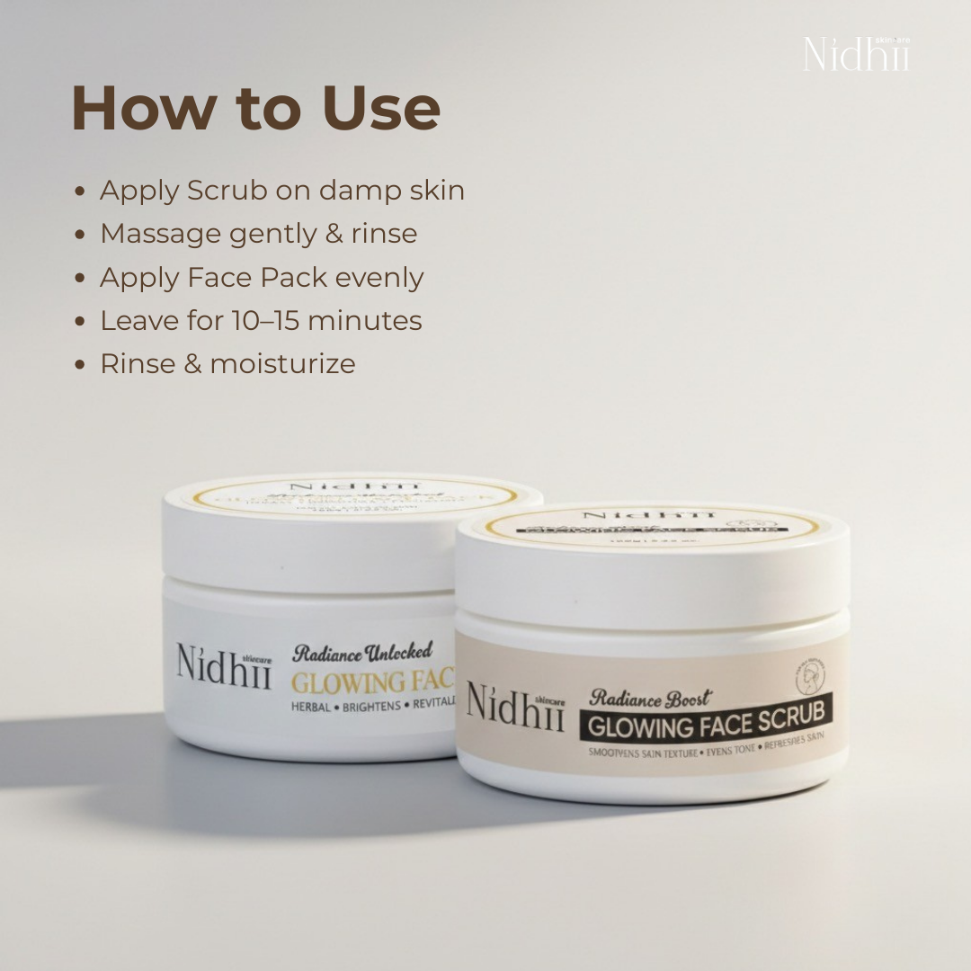 Skin Glow Face Pack & Glowing Face Scrub combo