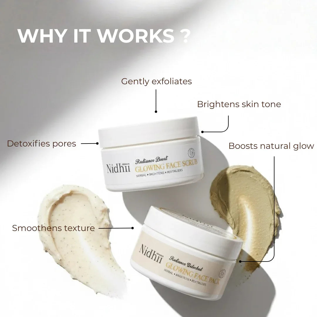 Skin Glow Face Pack & Glowing Face Scrub combo