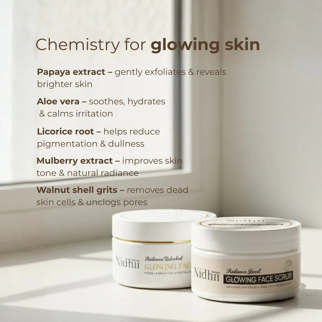 Skin Glow Face Pack & Glowing Face Scrub combo