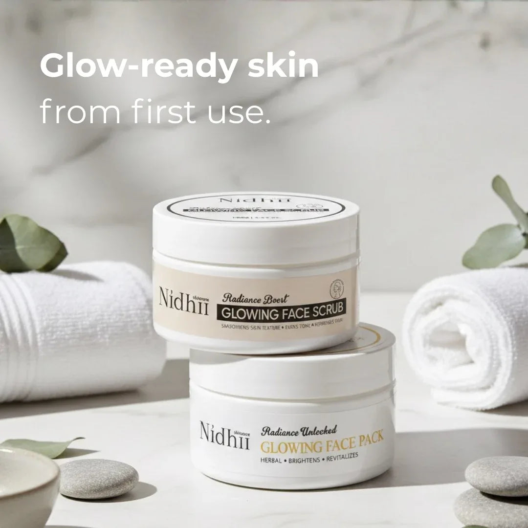 Skin Glow Face Pack & Glowing Face Scrub combo