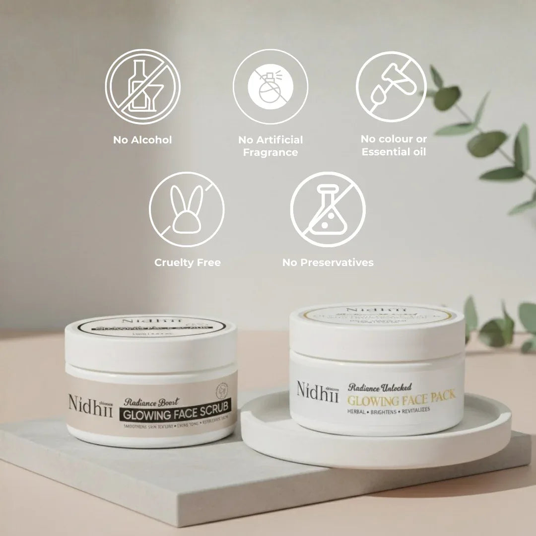 Skin Glow Face Pack & Glowing Face Scrub combo