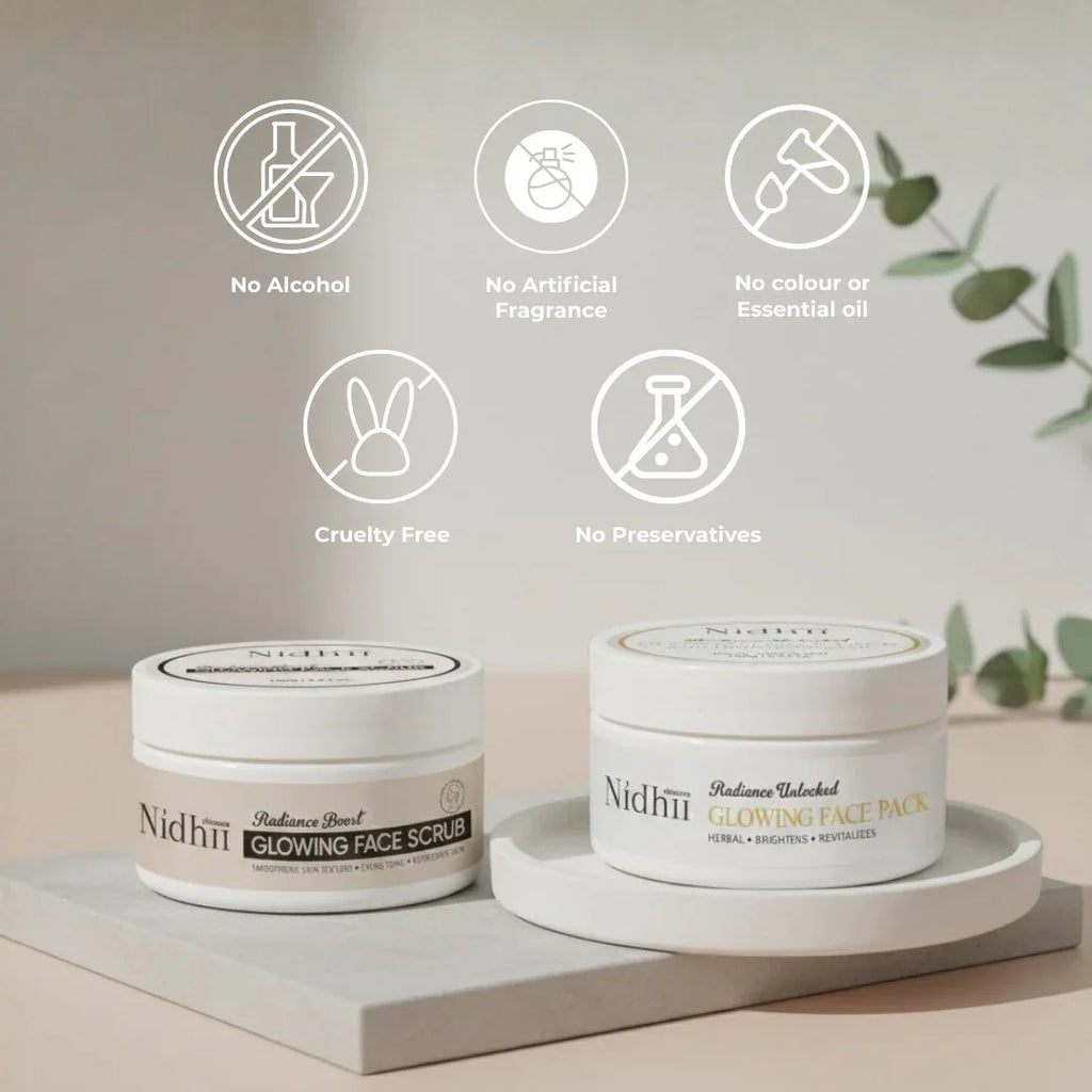 Skin Glow Face Pack & Glowing Face Scrub combo