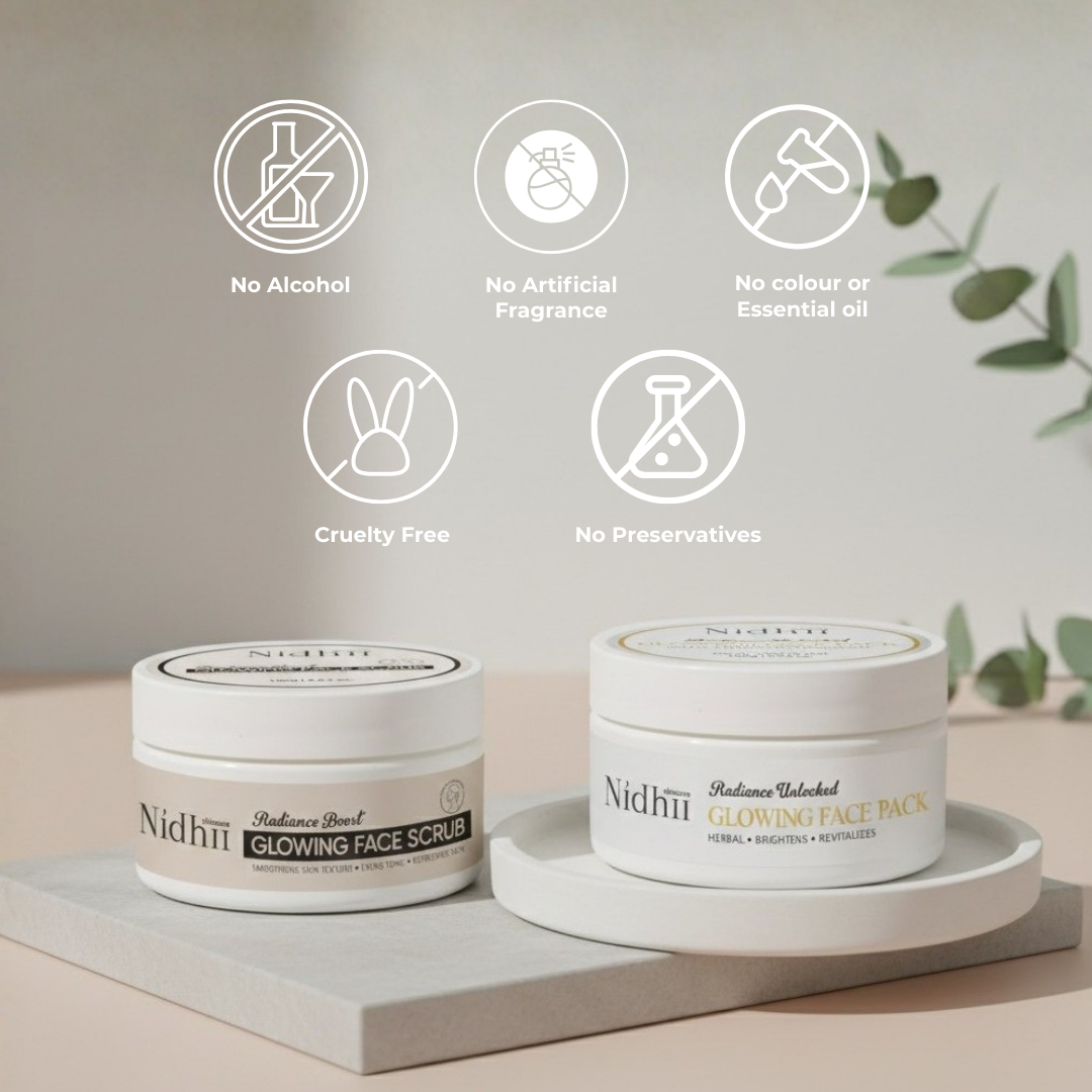 Skin Glow Face Pack & Glowing Face Scrub combo