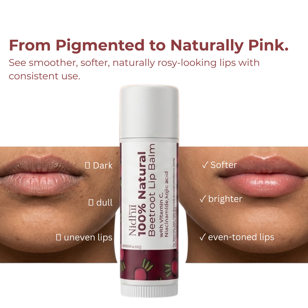Nidhii Skincare Beetroot Lip Balm with SPF 50 PA++++ I 4.5g