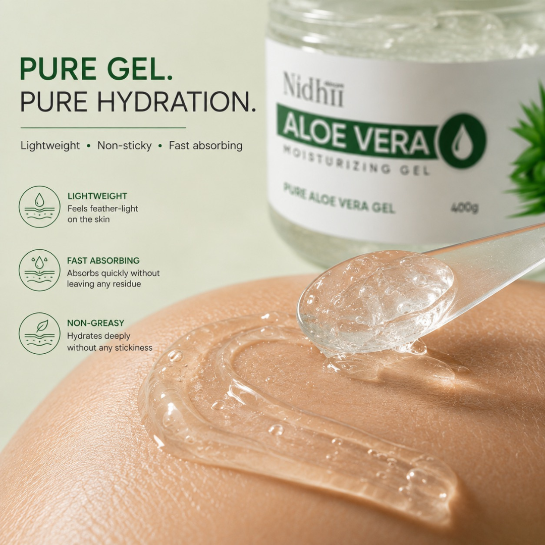 Nidhii Aloe Vera Moisturising Gel with Vitamin E – 400 g