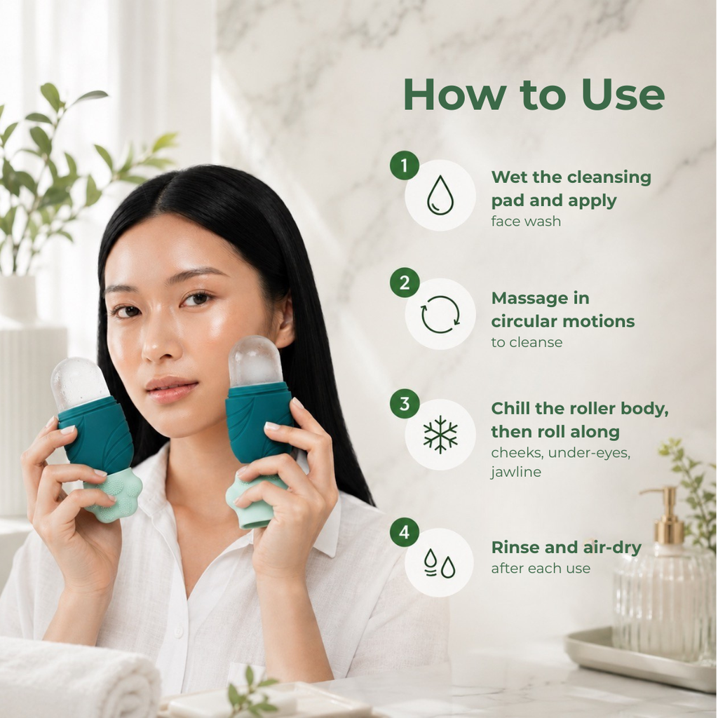 Facial Ice Roller | Reduces Puffiness, Redness & Depuffs Skin