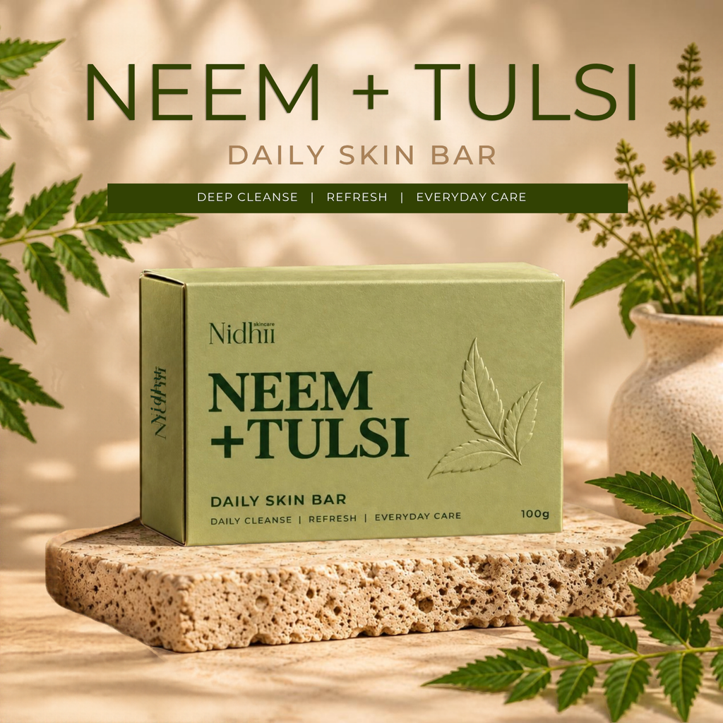 Neem + Tulsi Daily Skin Bar | Everyday Cleansing for Fresh, Clean Skin | 100g