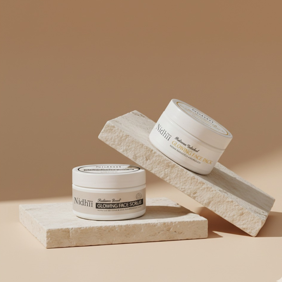 Skin Glow Face Pack & Glowing Face Scrub combo