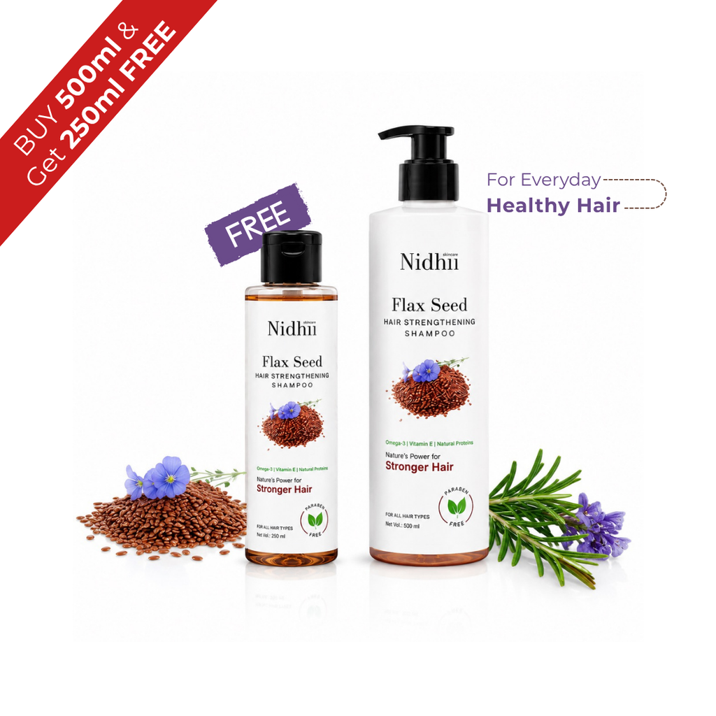 Flaxseed Hair Strengthening Shampoo Combo | 500ml + 250ml Free Pack
