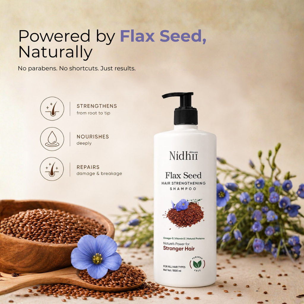 Flaxseed Hair Strengthening Shampoo 1000ml + 500ml FREE | Hair Fall & Breakage Control | Family Value Pack