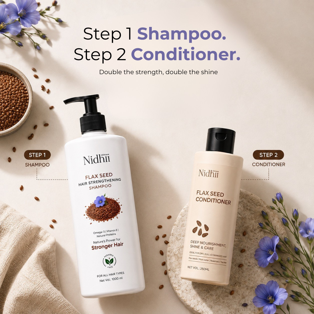 Flaxseed Hair Strengthening Shampoo 1000ml | Helps Reduce Hair Fall & Breakage | For Stronger, Healthier Hair