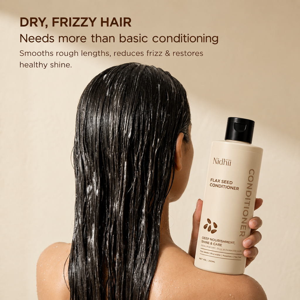 Flax Seed Conditioner | Reduces Frizz & Strengthens Hair with Rice Water (250ml)