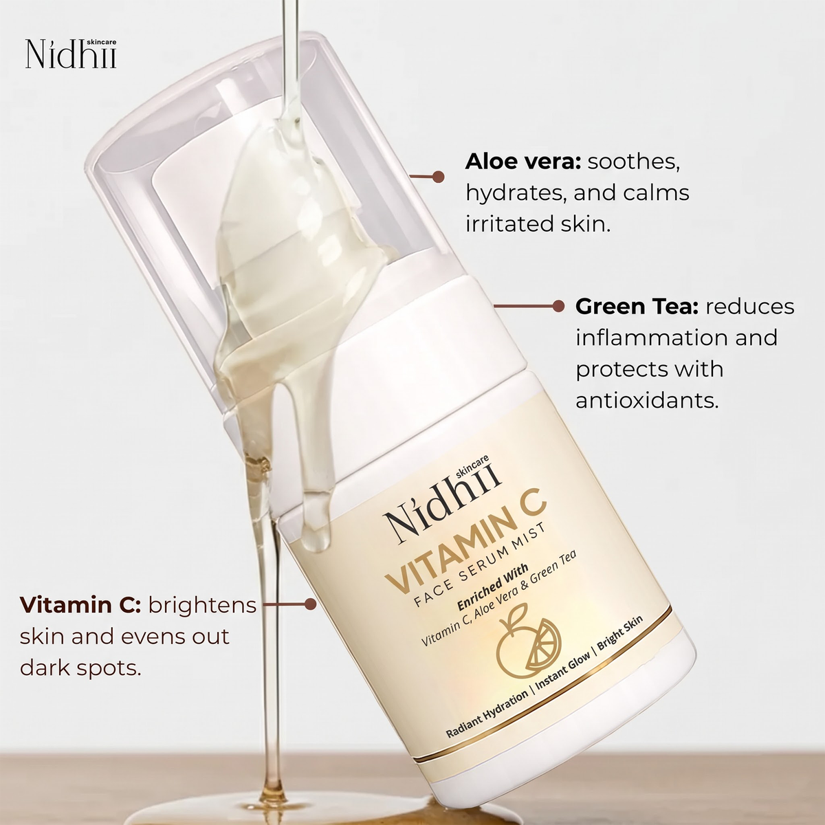 Vitamin C Face Serum Mist | Instant Glow + Hydration On-the-Go | All Skin Types