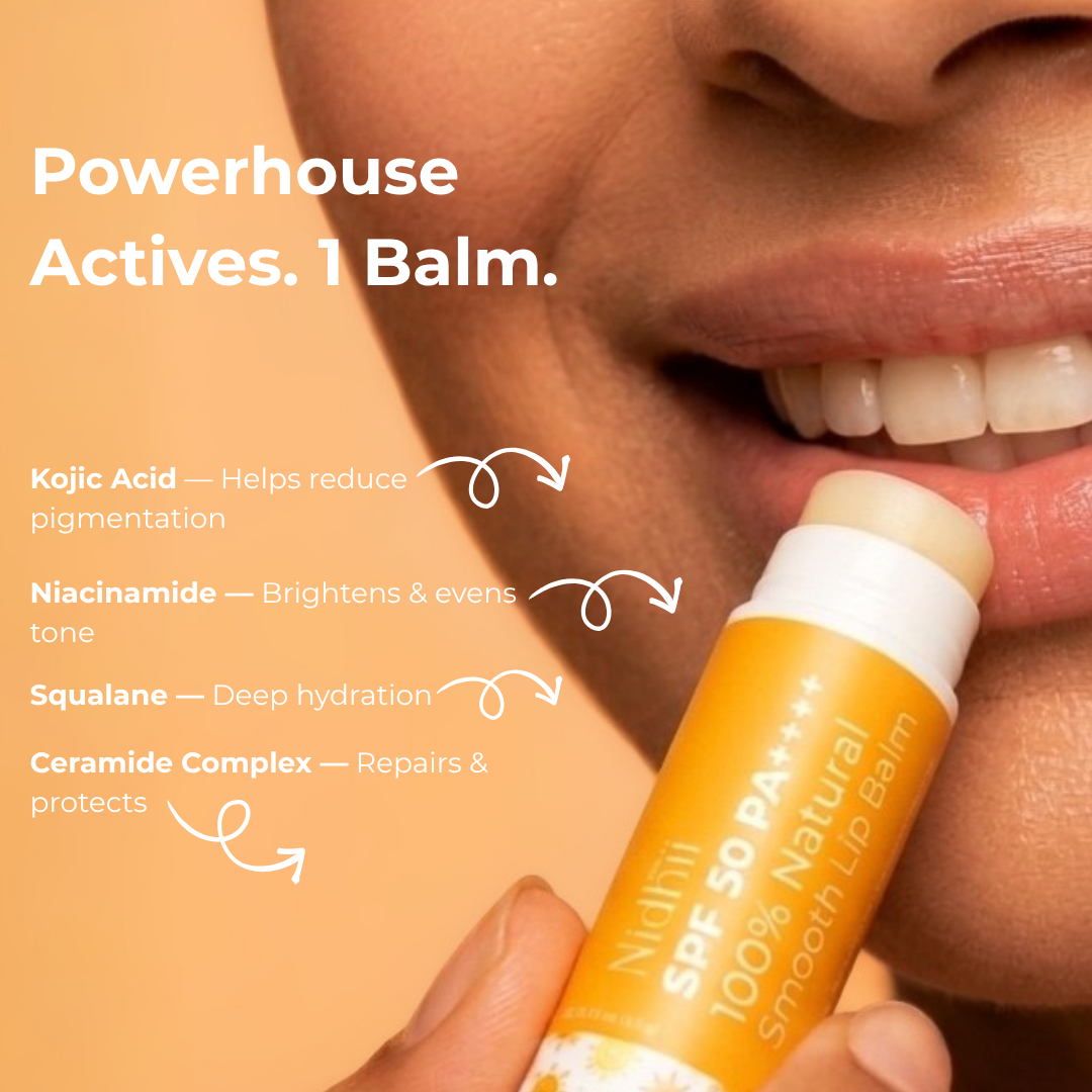 Smooth Lip Balm SPF 50 PA++++ | Deep Hydration & UV Protection for Dry Lips | 4.5g