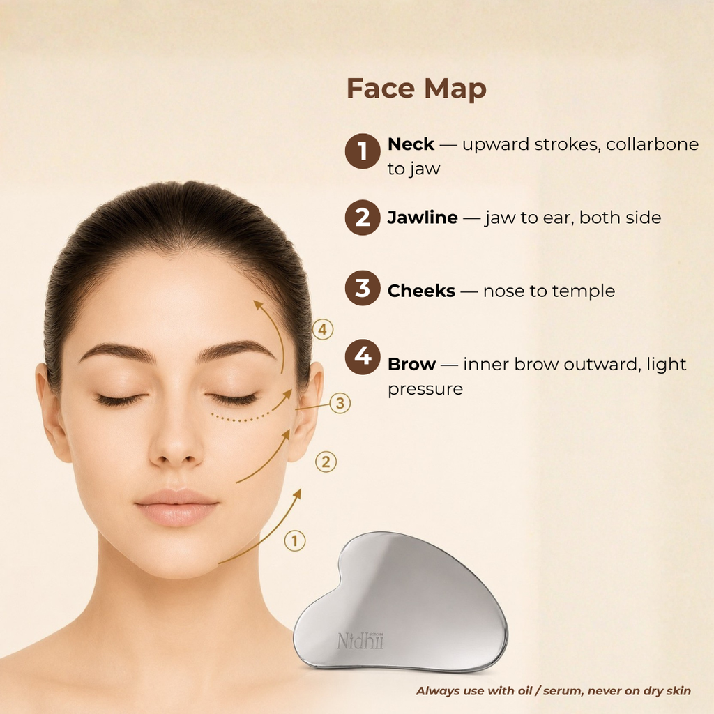 Vitamin C Face Serum + Gua Sha Combo | Brightening & Face Sculpting Routine | All Skin Types