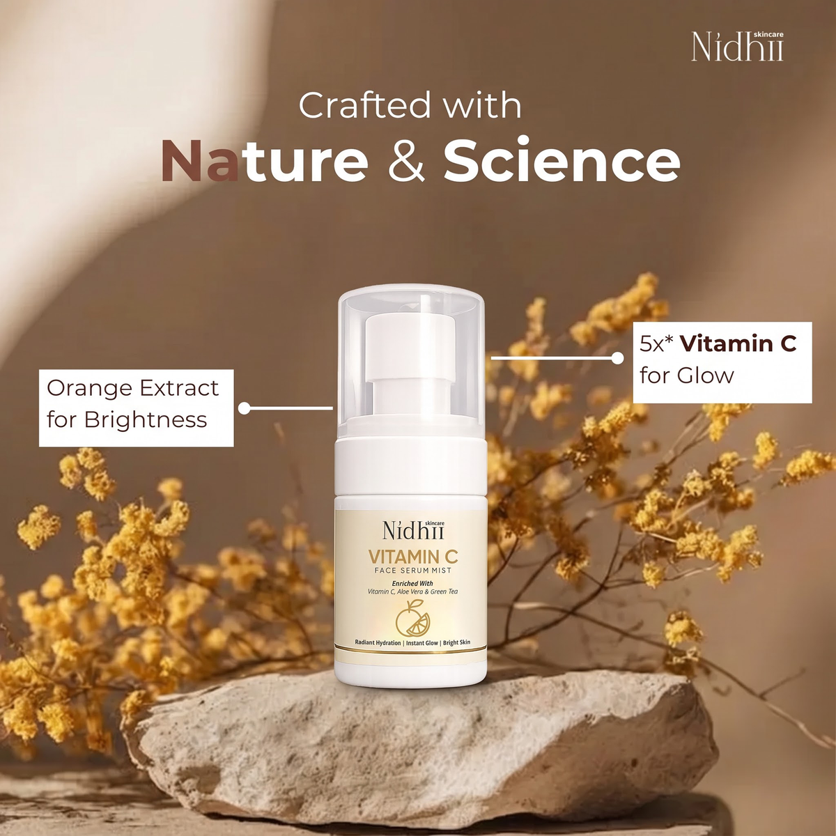Vitamin C Face Serum Mist | Instant Glow + Hydration On-the-Go | All Skin Types