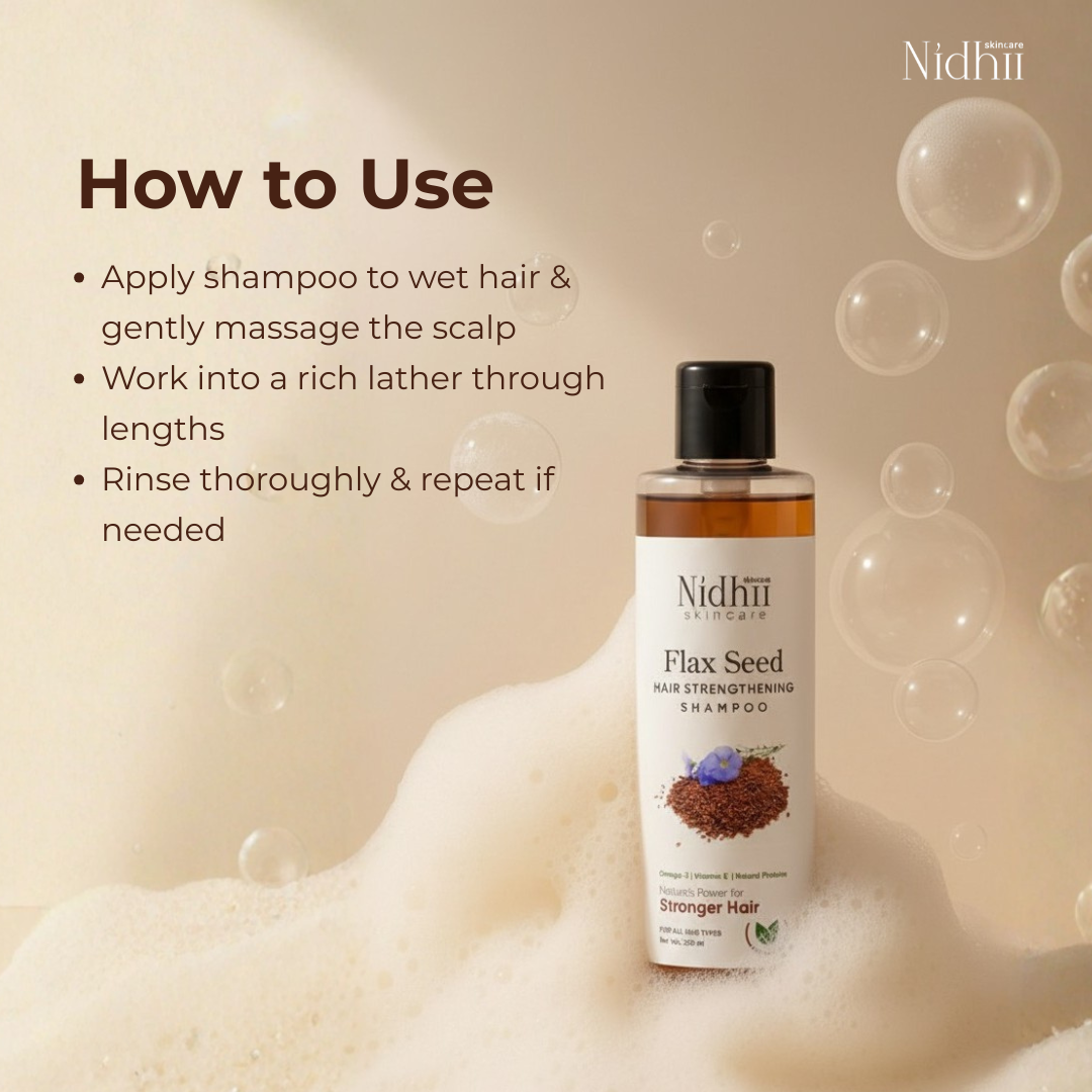 Nidhi Skincare Flax seed Hair Strengthening shampoo