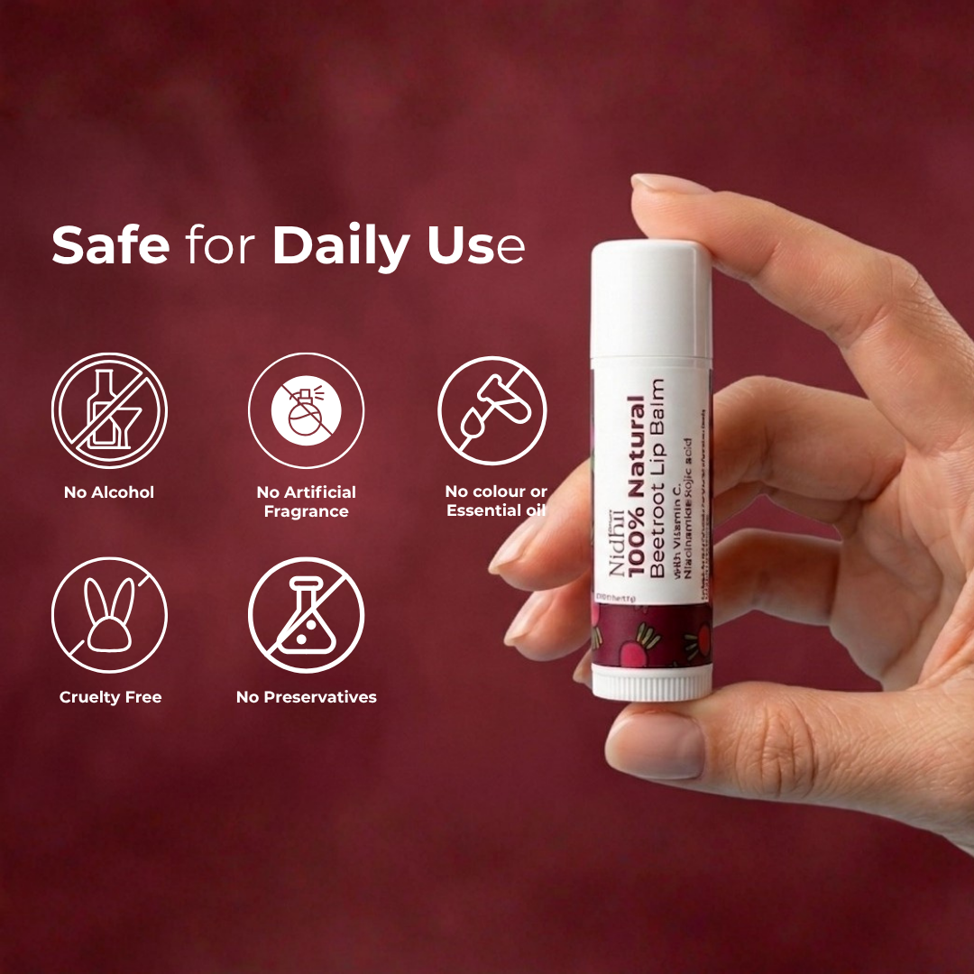 Nidhii Skincare Beetroot Lip Balm with SPF 50 PA++++ I 4.5g