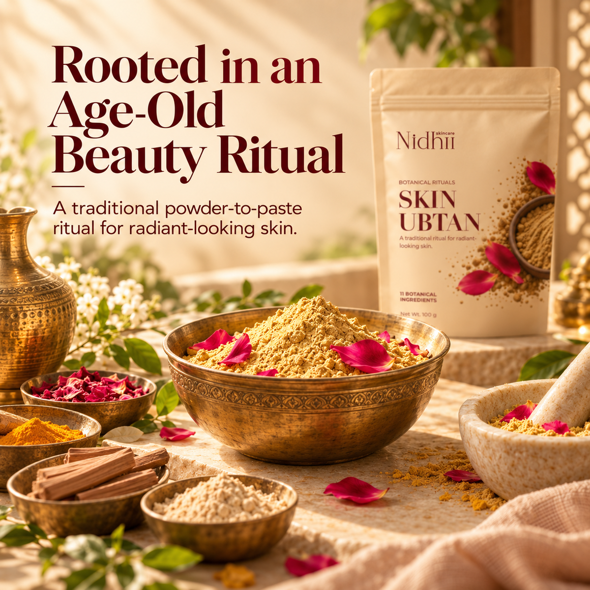Skin Ubtan | 11 Botanical Ingredients for Radiant-Looking Skin | 100 g