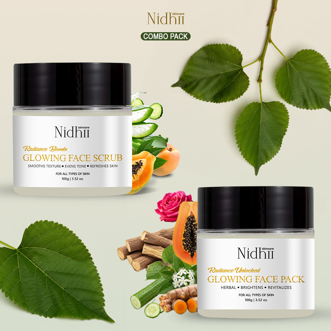 Skin Glow Face Pack & Glowing Face Scrub combo