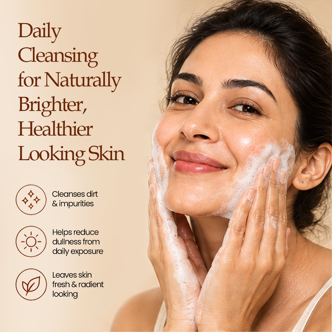 Ubtan De-Tan Face Wash | Gentle Brightening with Saffron & Licorice (100ml)