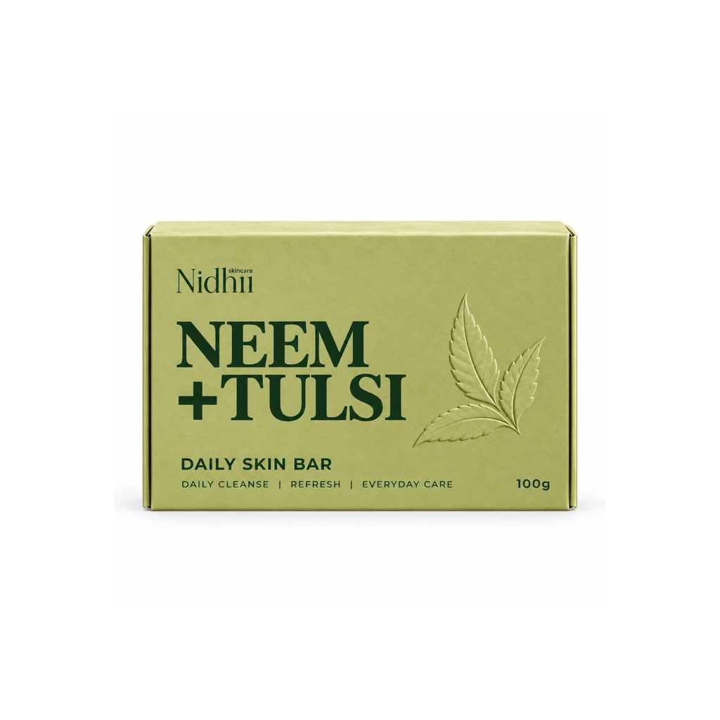 Neem + Tulsi Daily Skin Bar | Everyday Cleansing for Fresh, Clean Skin | 100g