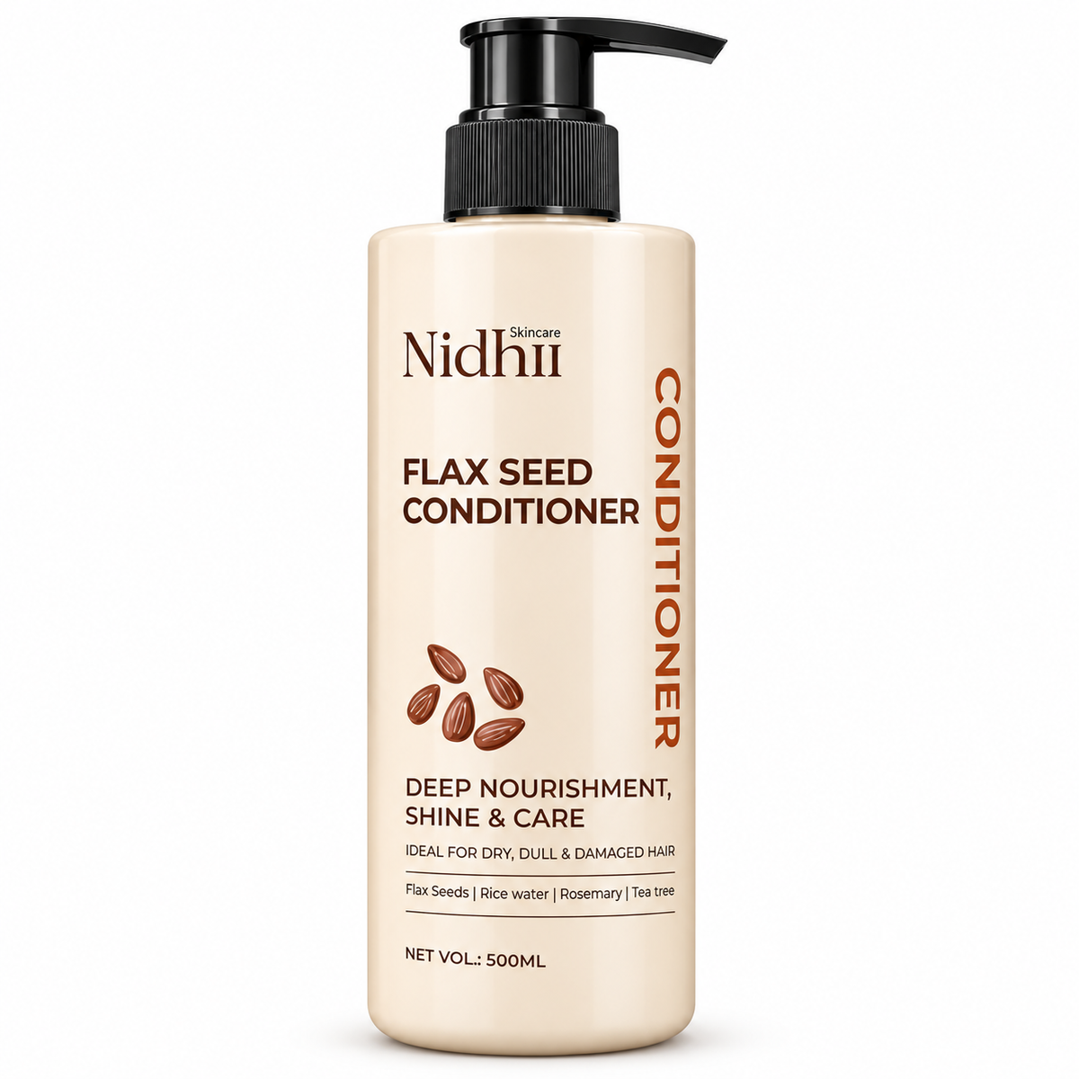 Flax Seed Strengthening Conditioner | De-Frizz, Soften & Strengthen with Rice Protein | 500ml