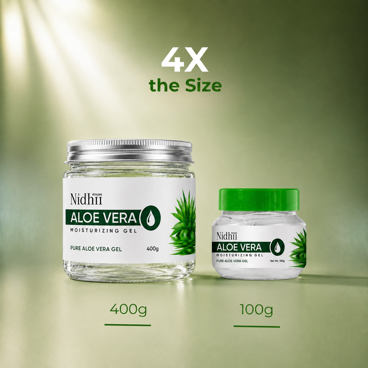 Nidhii Aloe Vera Moisturising Gel with Vitamin E – 400 g