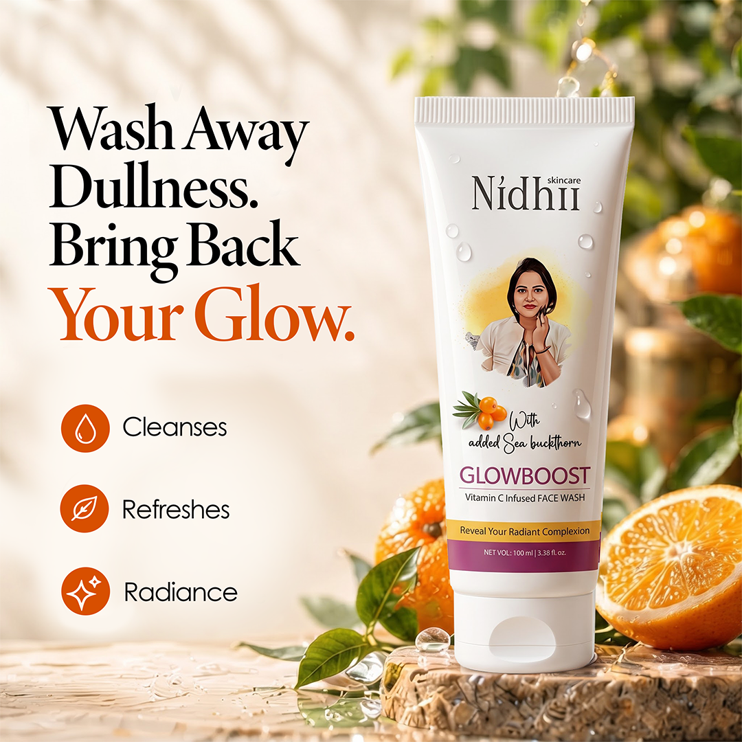 Glow Boost Vitamin C Facewash| Brightens Skin and Fades Dark Spots | All Skin Types