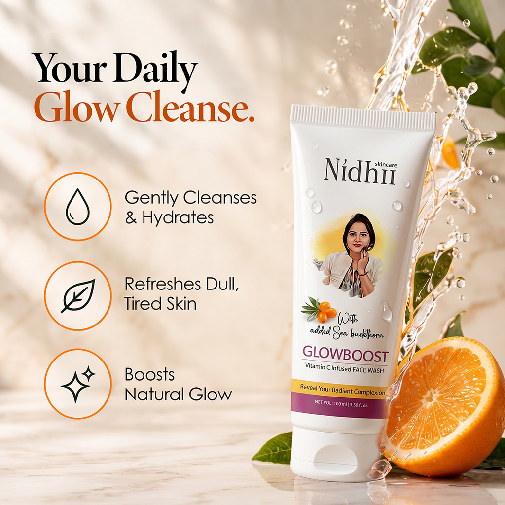 Glow Boost Vitamin C Facewash| Brightens Skin and Fades Dark Spots | All Skin Types