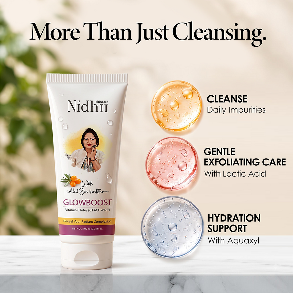 Glow Boost Vitamin C Facewash| Brightens Skin and Fades Dark Spots | All Skin Types