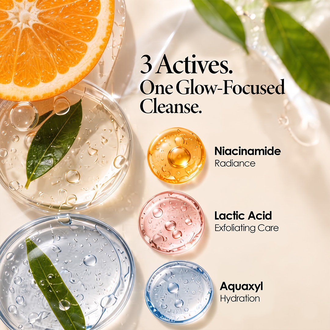 Glow Boost Vitamin C Facewash| Brightens Skin and Fades Dark Spots | All Skin Types