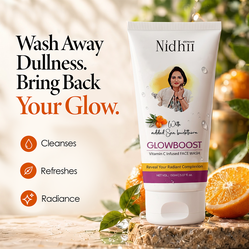 Glow Boost Vitamin C Facewash| Brightens Skin and Fades Dark Spots | All Skin Types