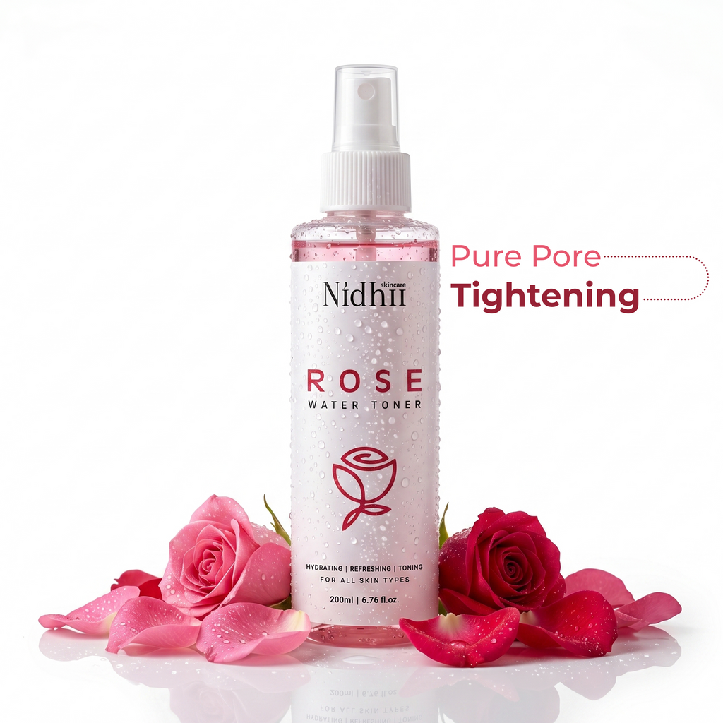 Rose Water Face Toner | Steam-Distilled Pore Tightening Mist (200ml)